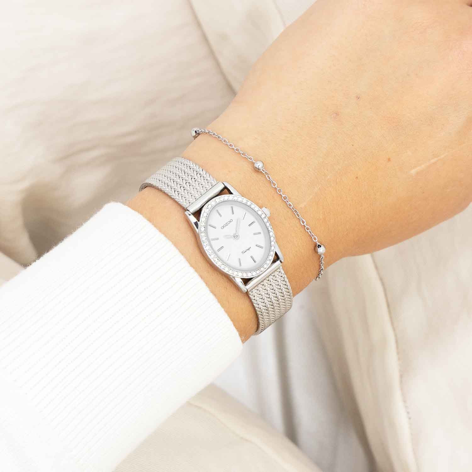 OOZOO Vintage Silver Stainless Steel Bracelet C20430
